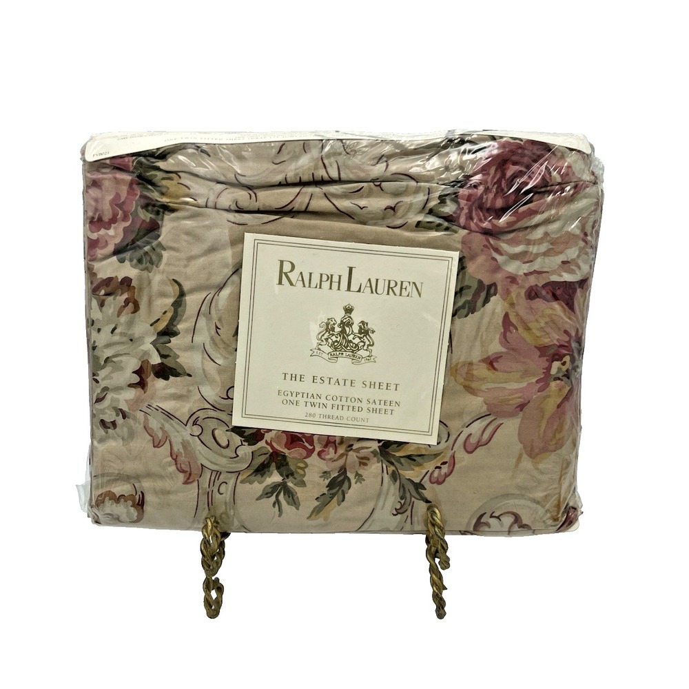 New Ralph Lauren TWIN Fitted Estate Sheet ‎ Guinevere Aragon Medieval Floral